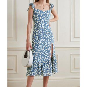 REFORMATION Bondi ruffled floral-print midi dress in crepe de chine